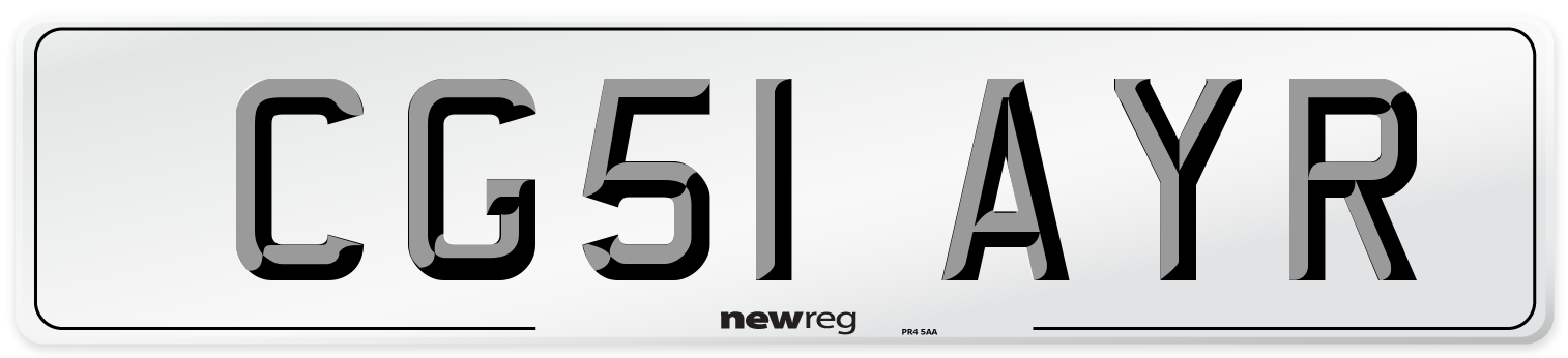 CG51 AYR Number Plate from New Reg